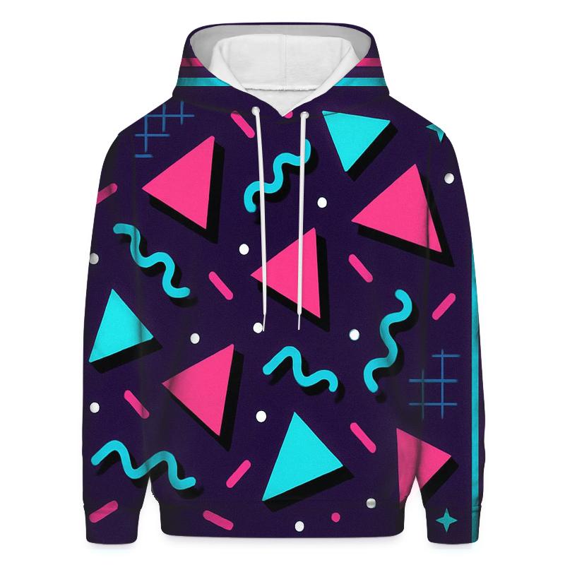 Neon Roller Rink Geometry hoodie trends