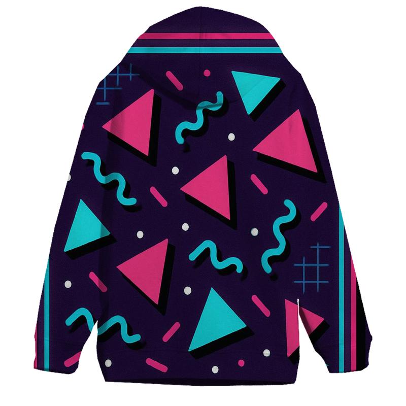 Neon Roller Rink Geometry hoodie trends