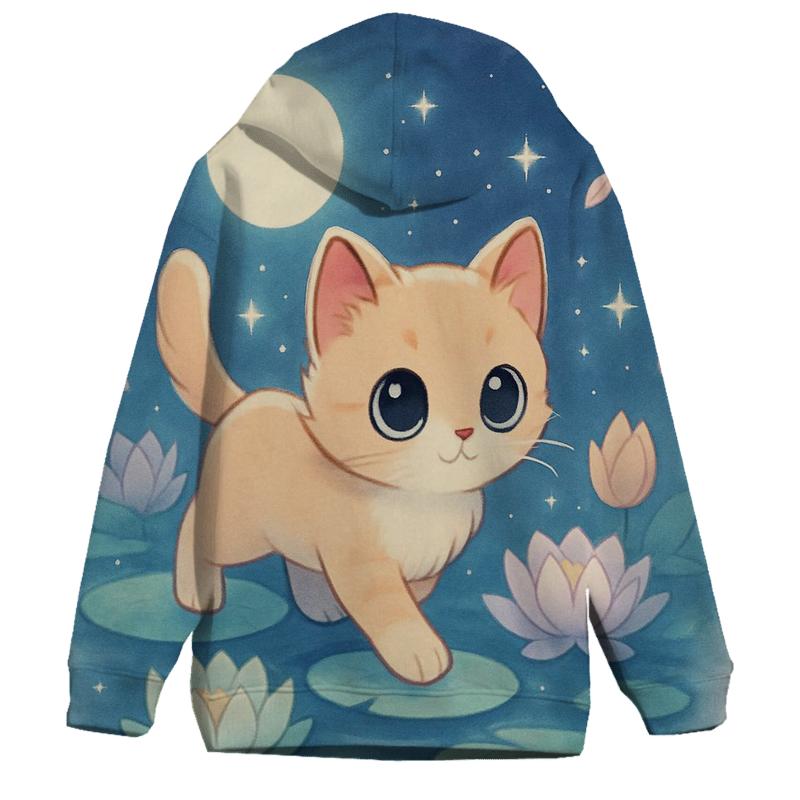Moonlit Purrcelain Garden premium hoodies