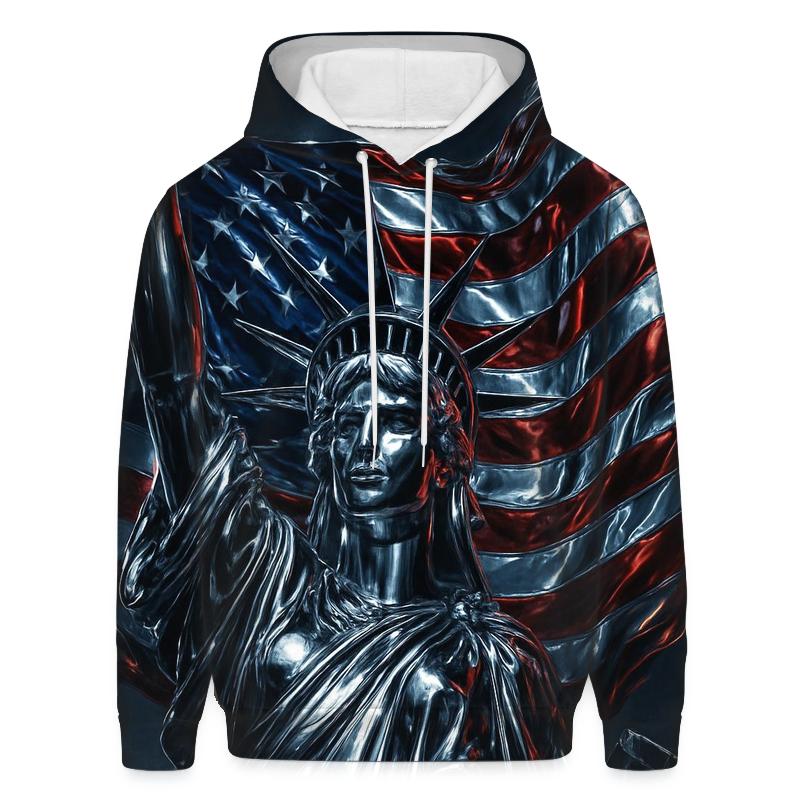 Chrome Liberty Surge Flag heavyweight hoodies