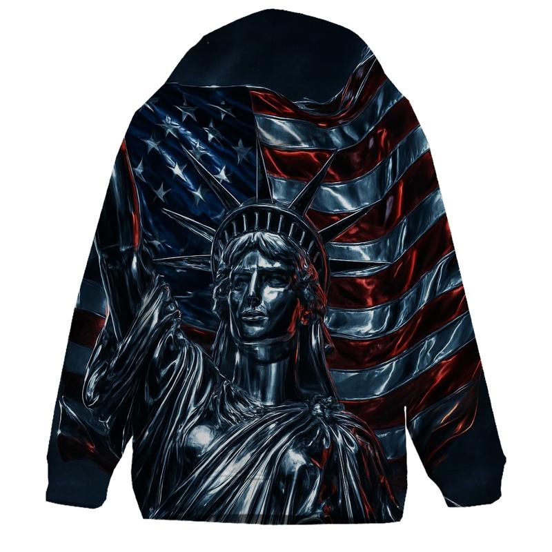 Chrome Liberty Surge Flag heavyweight hoodies