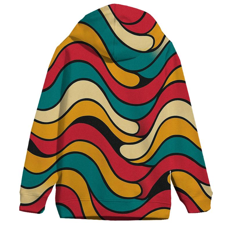 Groovy Lava Lamp Wave Bands graphic hoodies