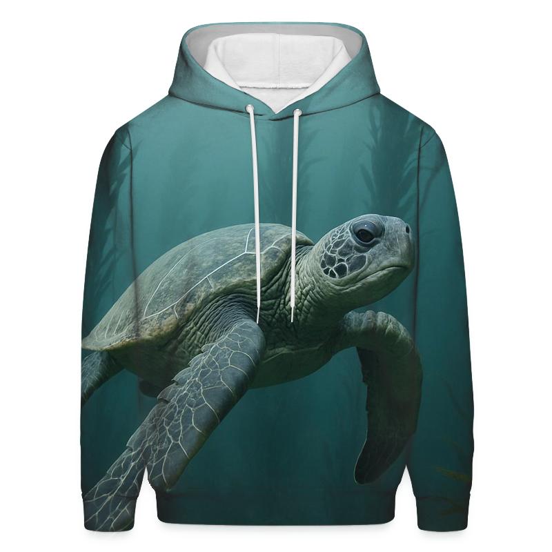 Kelp Curtain Glide Green Sea Turtle hoodie trends