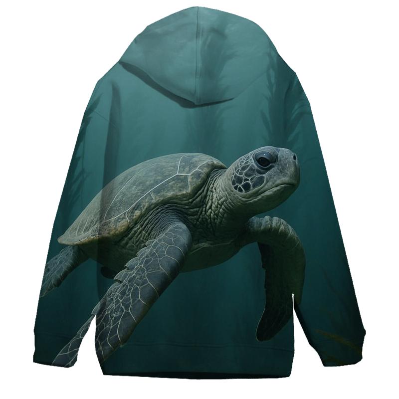 Kelp Curtain Glide Green Sea Turtle hoodie trends