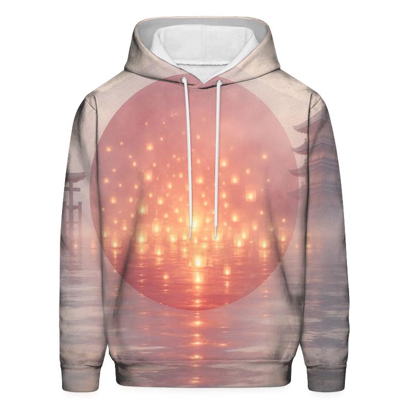 Rising Sun Over Water Lanterns Japan hoodie trends