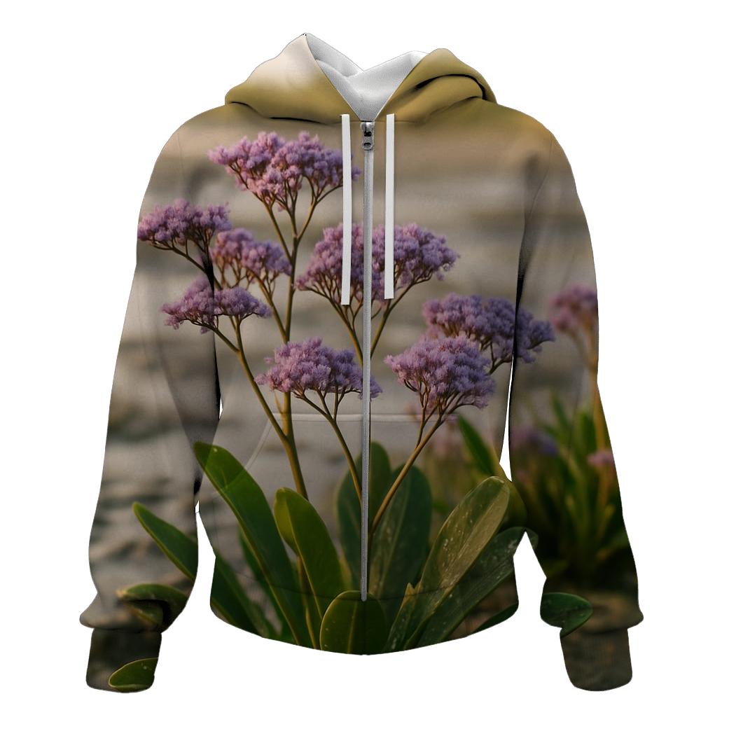 Salt Marsh Sea Lavender At Spring Tide heavyweight hoodies