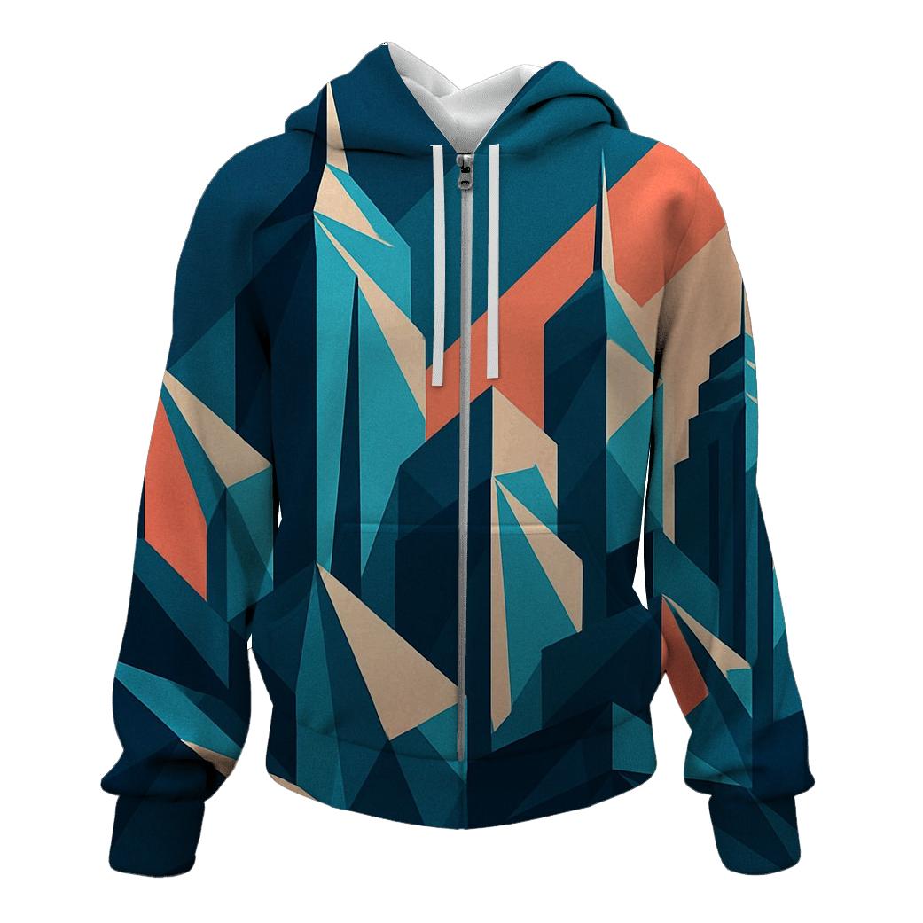Kinetic Origami Cityscape hoodie designs