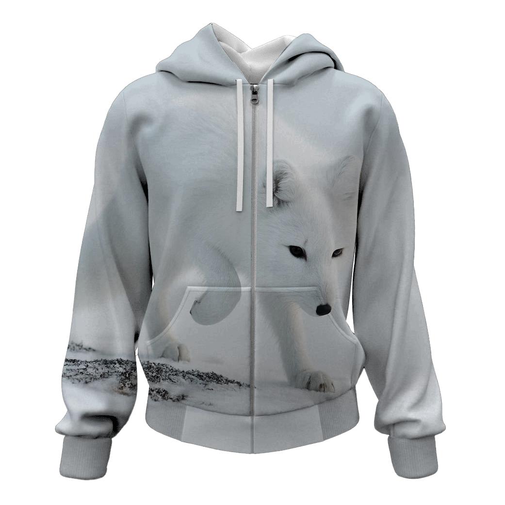 Frostline Forager Arctic Fox graphic hoodies