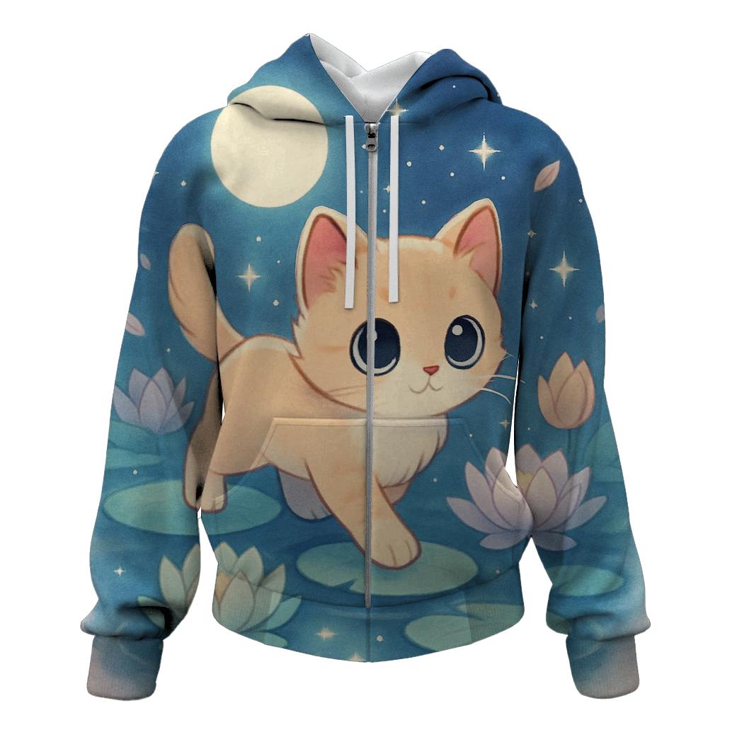 Moonlit Purrcelain Garden hoodie styles