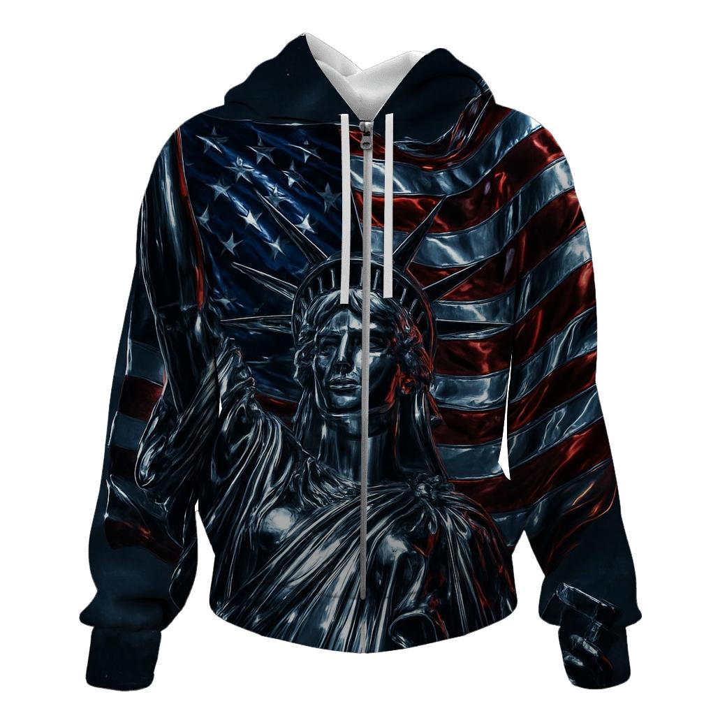 Chrome Liberty Surge Flag hoodie designs