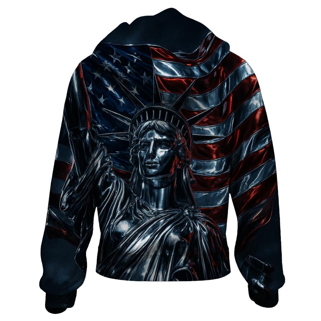 Chrome Liberty Surge Flag hoodie designs