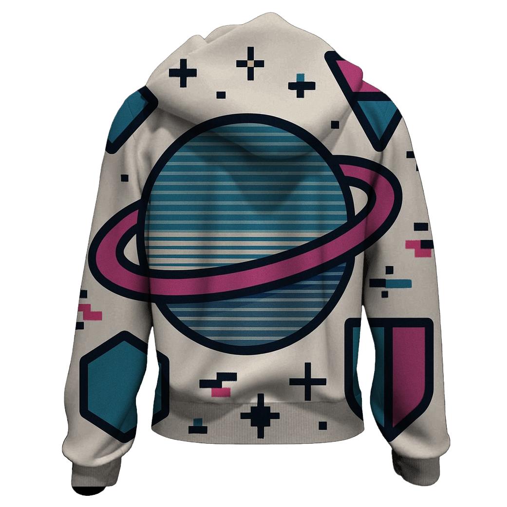 VHS Planetary Scanlines hoodie styles