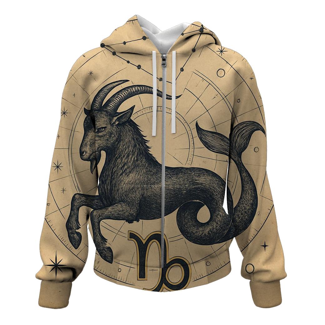Capricorn Sea Goat Astral Chart Emblem pullover hoodies