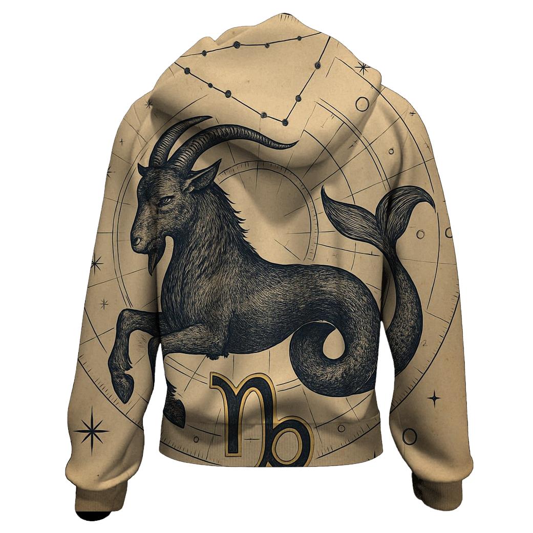 Capricorn Sea Goat Astral Chart Emblem pullover hoodies