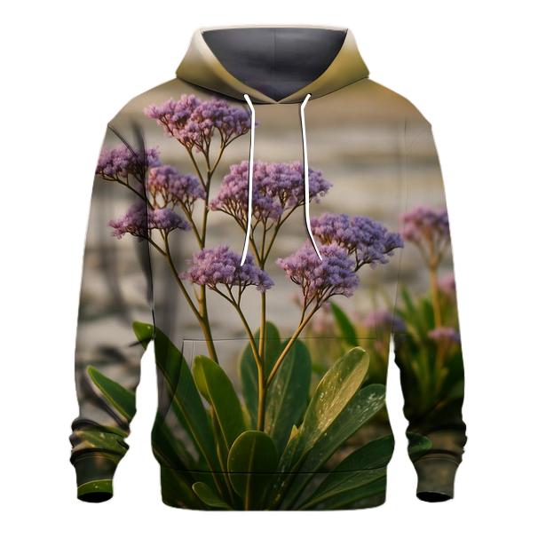 Salt Marsh Sea Lavender At Spring Tide embroidered hoodies