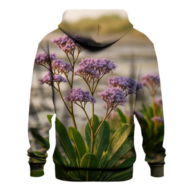 Salt Marsh Sea Lavender At Spring Tide embroidered hoodies