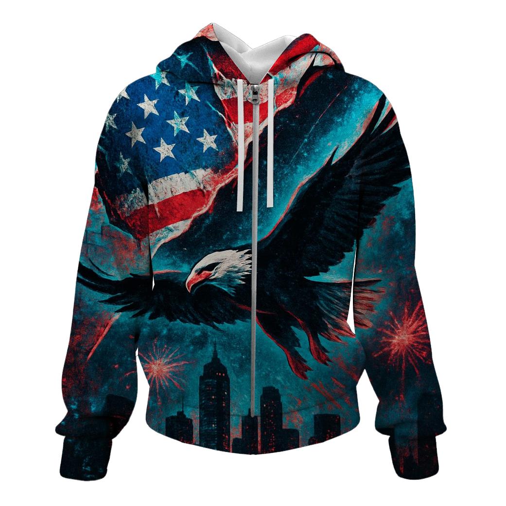 Graffiti Skyline Flag Rift designer hoodies