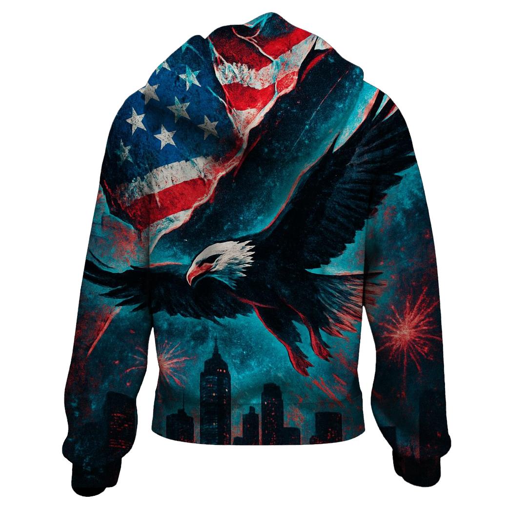 Graffiti Skyline Flag Rift designer hoodies