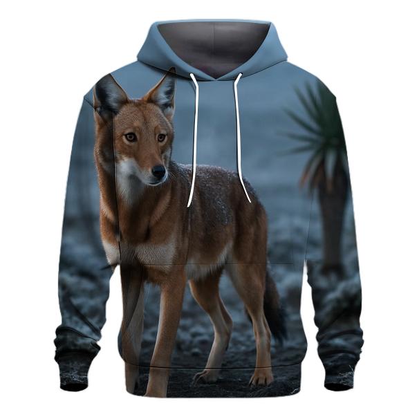 Ethiopian Wolf Among Giant Lobelias zip-up hoodies