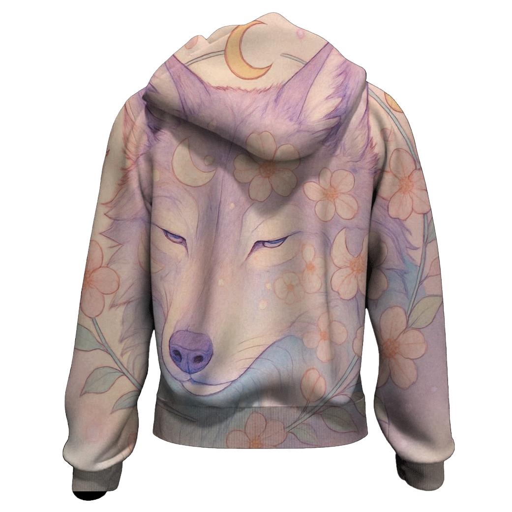 Lunar Orchard Dreamwalker Wolf embroidered hoodies