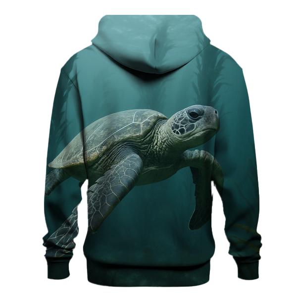 Kelp Curtain Glide Green Sea Turtle hoodie designs