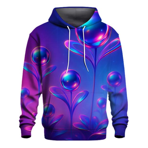 Chrome Aurora Orb Garden pullover hoodies