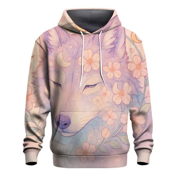 Lunar Orchard Dreamwalker Wolf printed hoodies