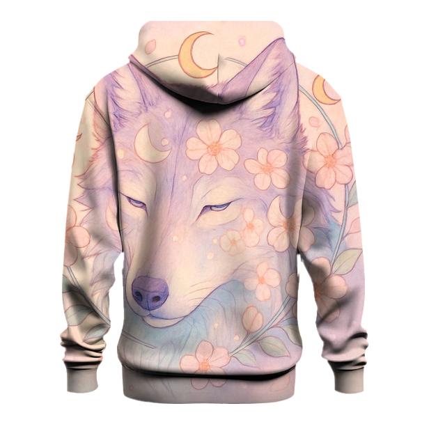 Lunar Orchard Dreamwalker Wolf printed hoodies