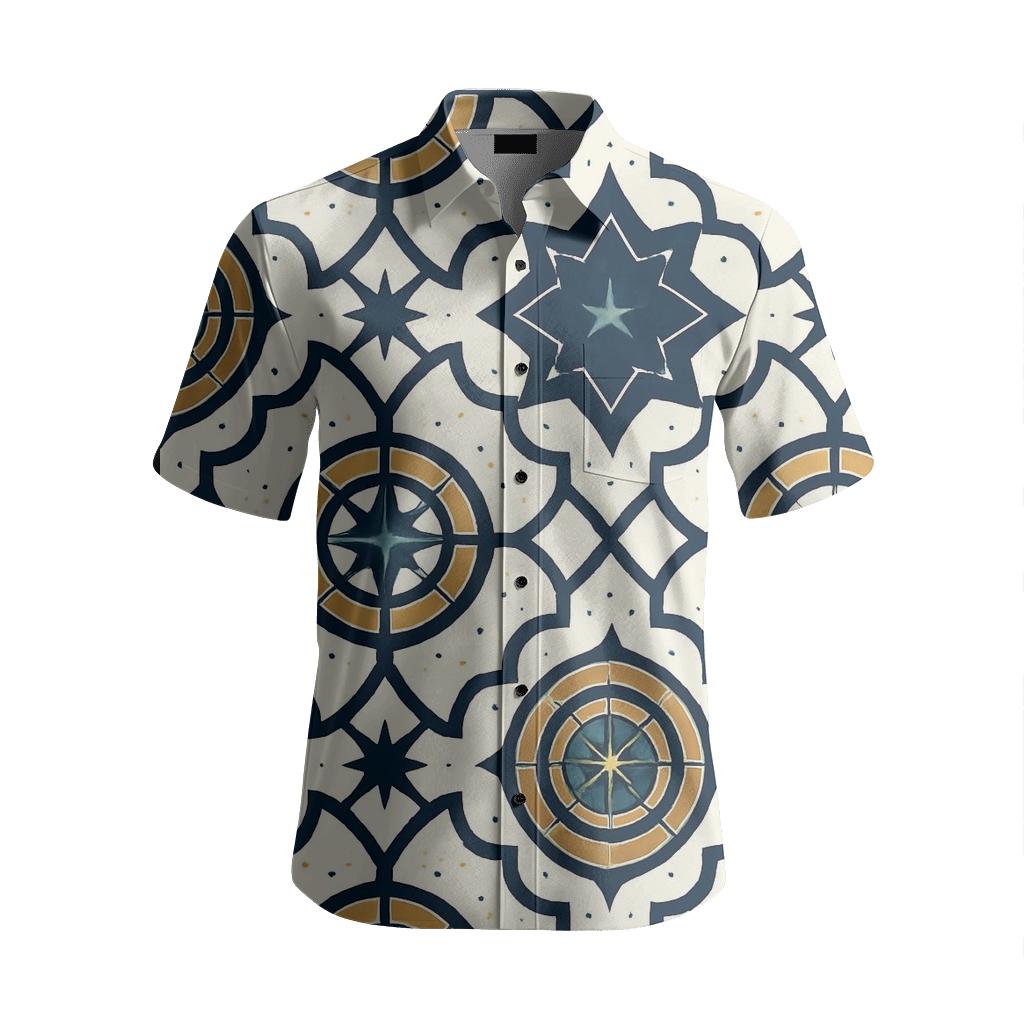 Celestial Ogee Quatrefoil Astrolabe Lattice premium embroidered apparel