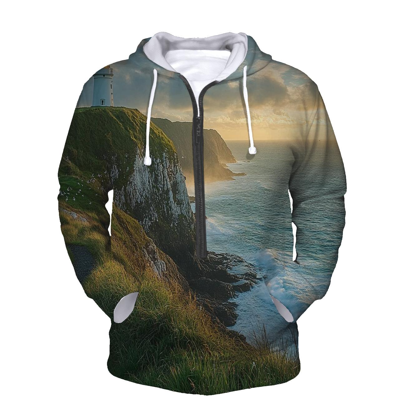 Cape Byron Lighthouse And Coastal Walk embroidered hoodies