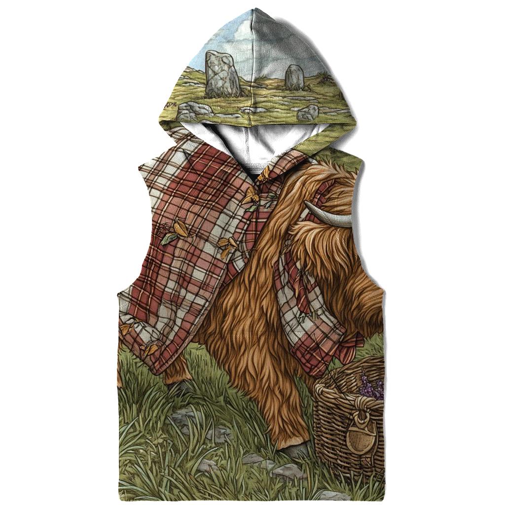 Stone Circle Picnic With Highland Cow hoodies fashion