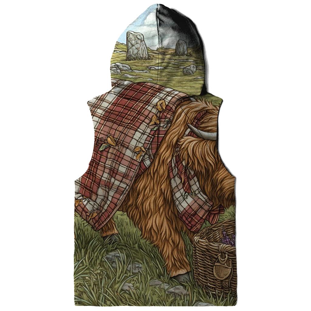 Stone Circle Picnic With Highland Cow hoodies fashion