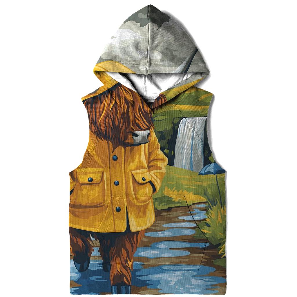 Highland Cow Raincoat Walk Through The Glen custom hoodies