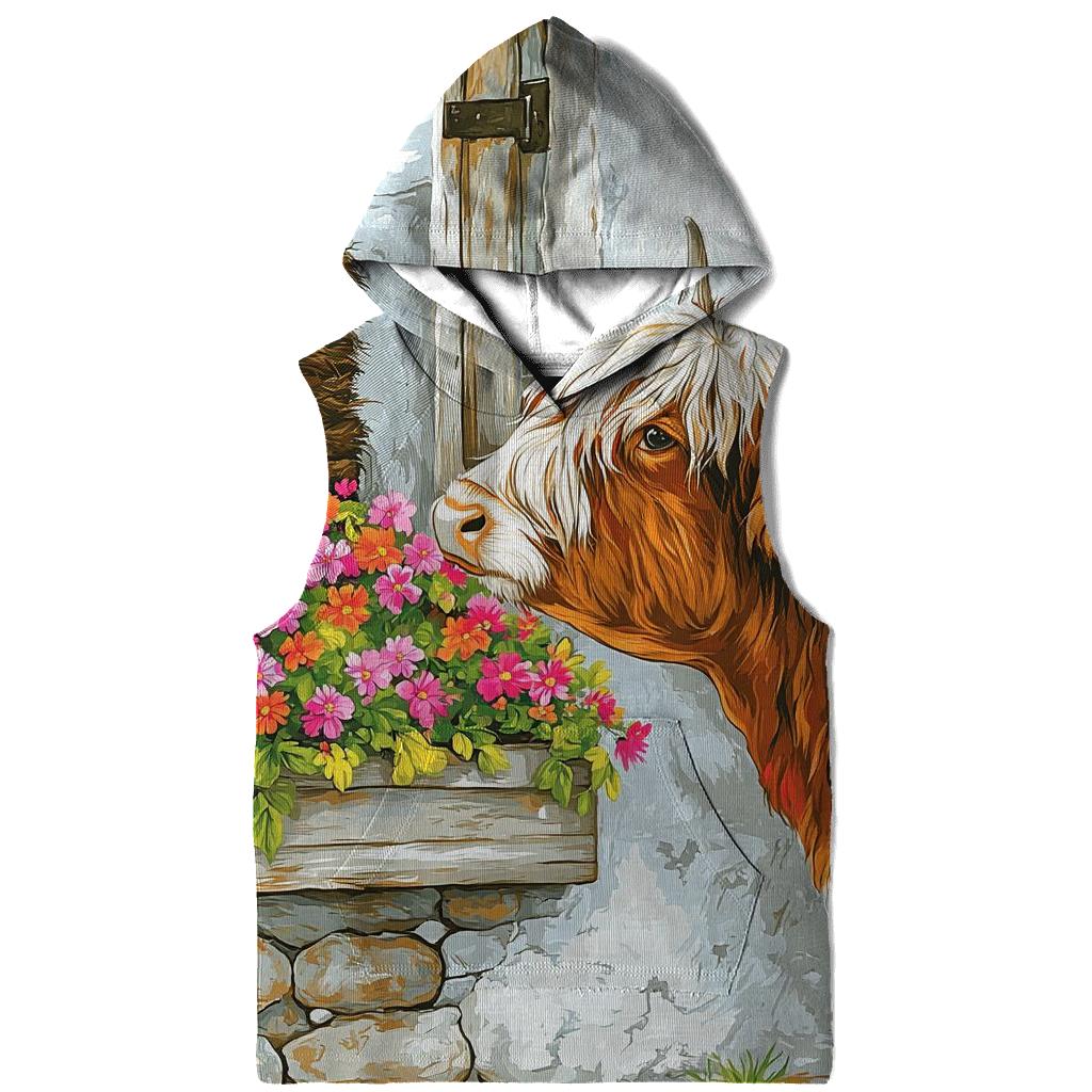 Crofthouse Window Box With Highland Cow custom hoodies