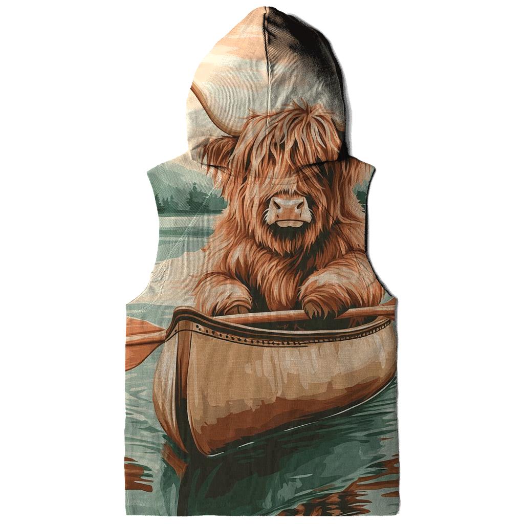 Highland Cow Canoe Guide On A Calm Loch hoodie trends