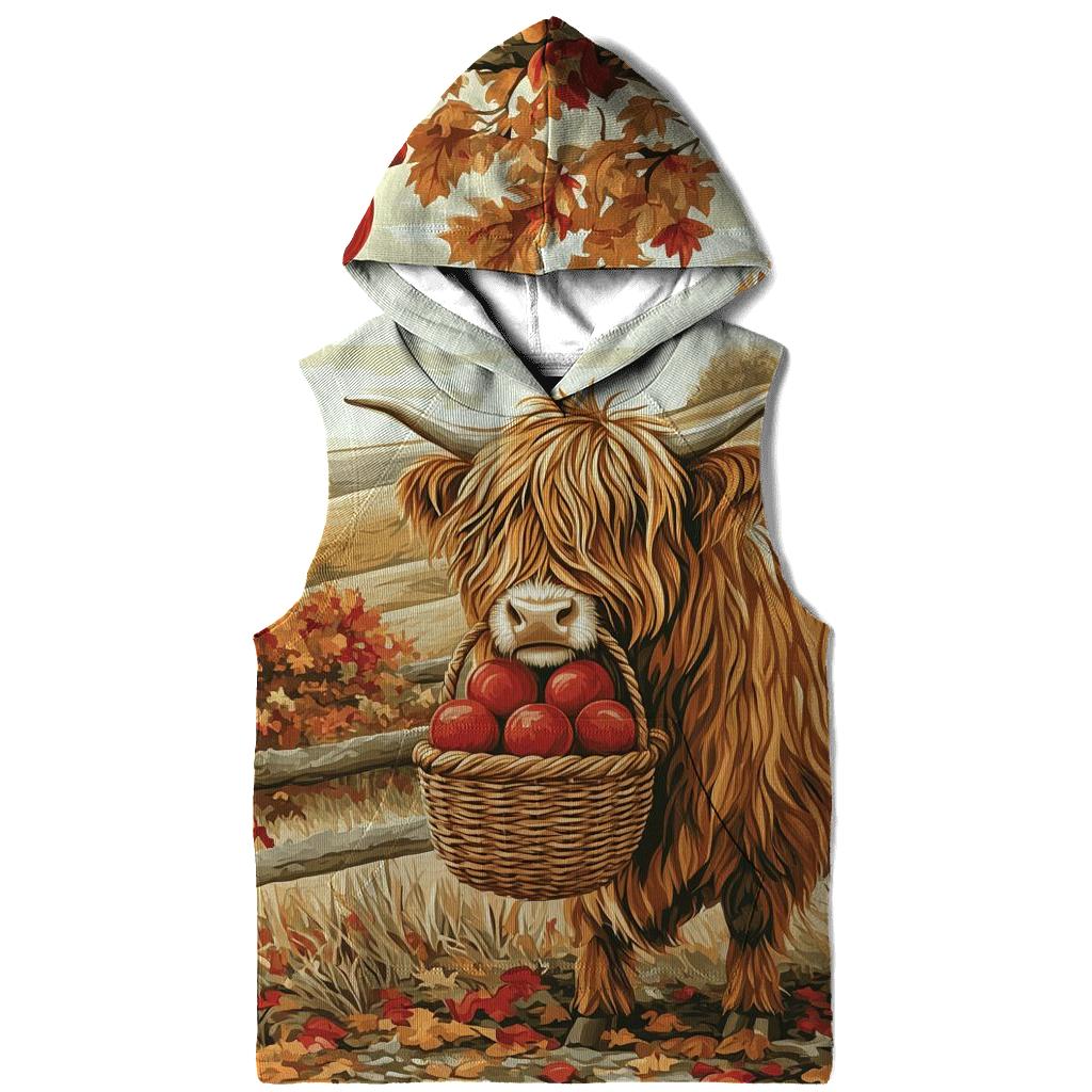 Highland Cow Orchard Keeper In Autumn zip-up hoodies