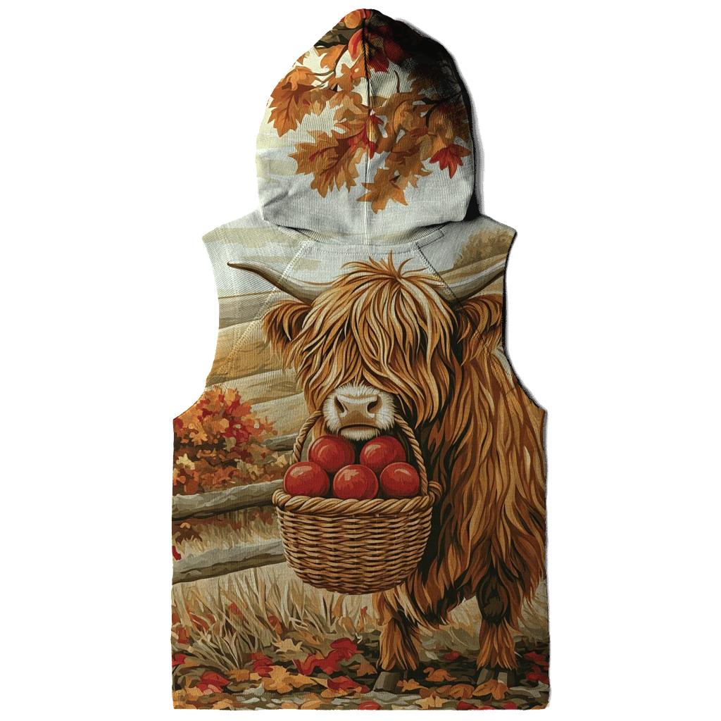 Highland Cow Orchard Keeper In Autumn zip-up hoodies