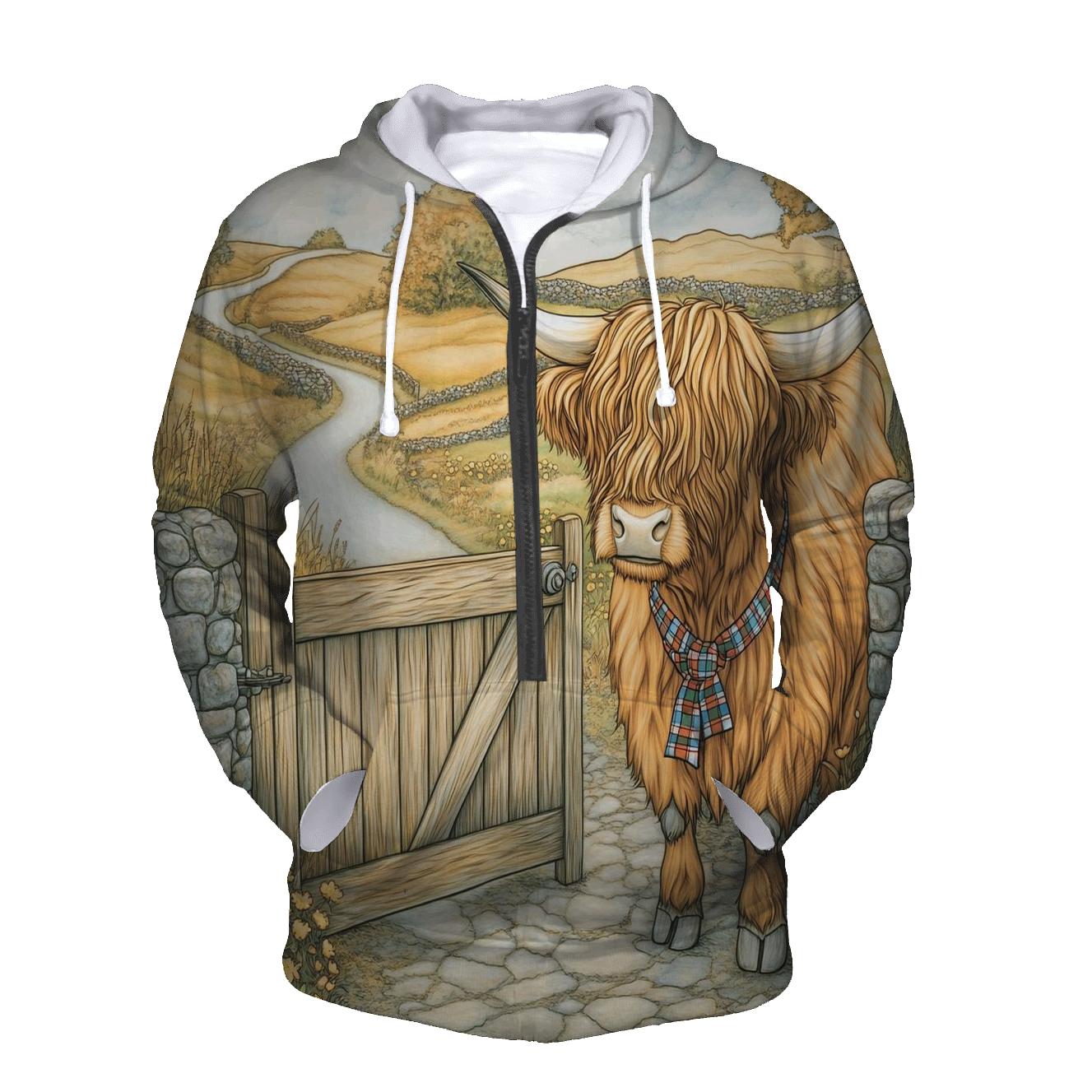 Highland Cow Meadow Gatekeeper hoodie styles
