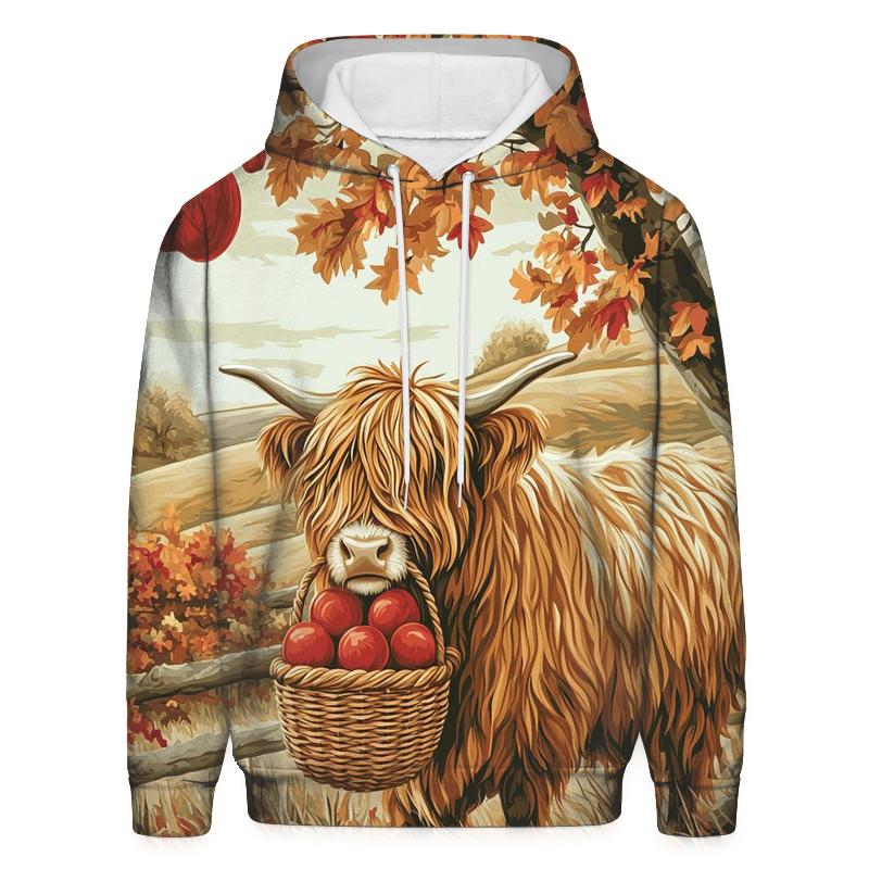 Highland Cow Orchard Keeper In Autumn designer hoodies