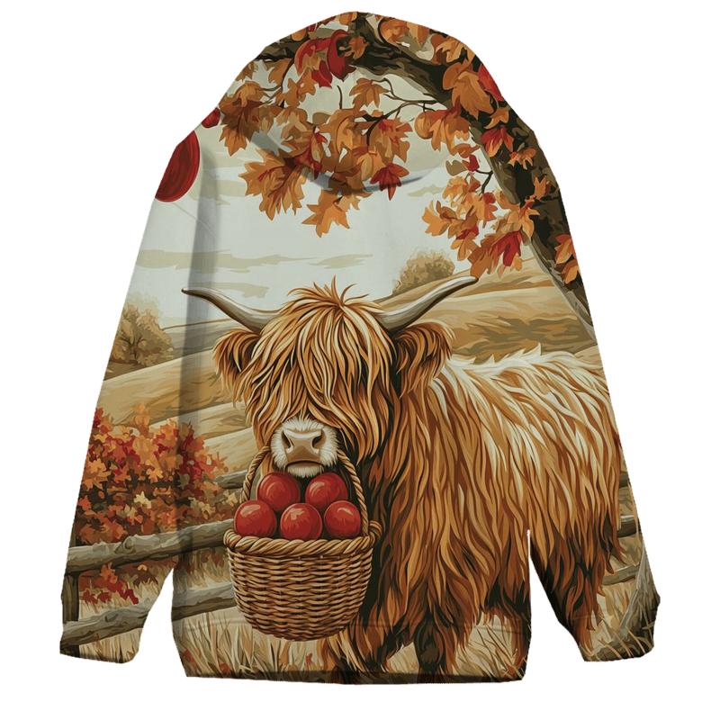 Highland Cow Orchard Keeper In Autumn designer hoodies