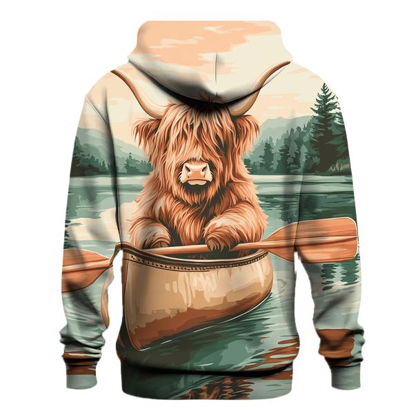Highland Cow Canoe Guide On A Calm Loch hoodie trends