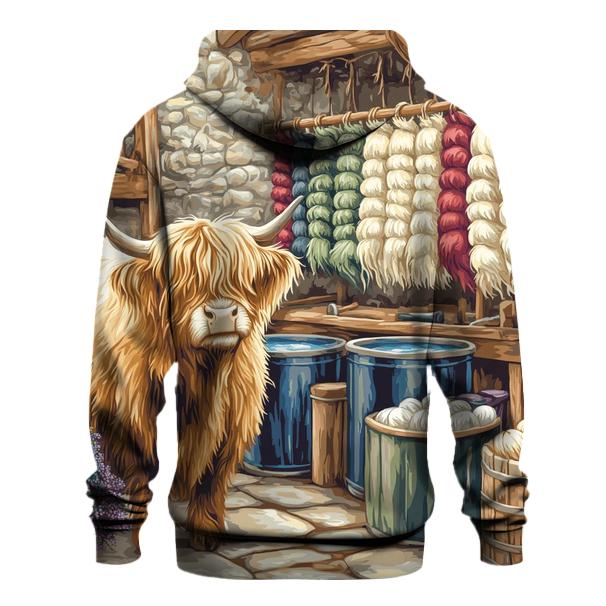 Highland Cow In The Wool Dye Workshop hoodie styles