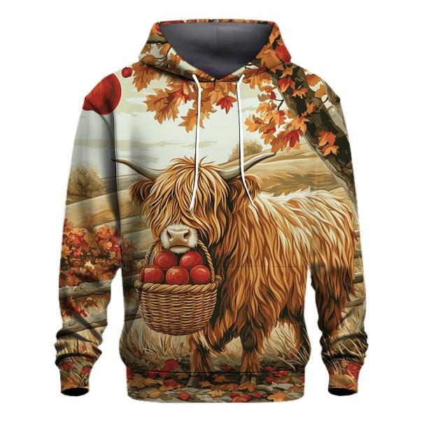 Highland Cow Orchard Keeper In Autumn pullover hoodies