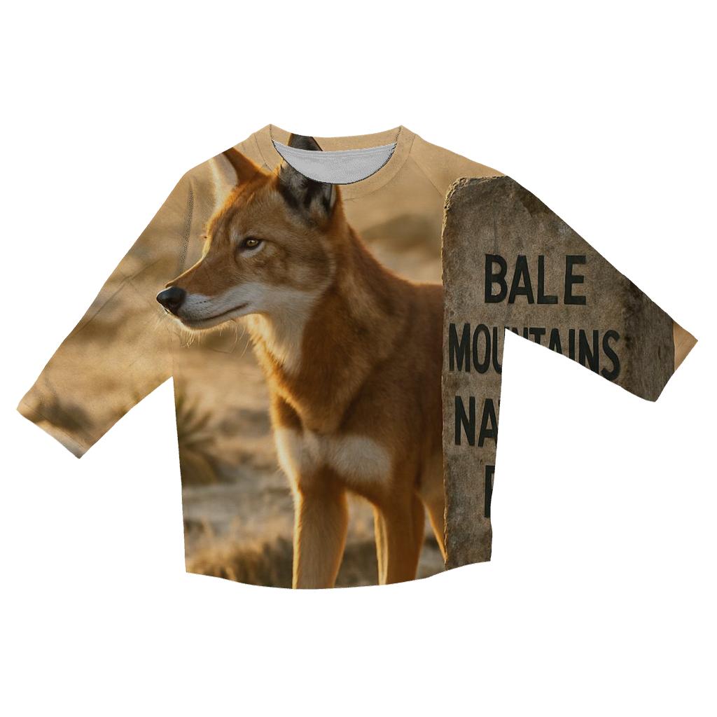 Ethiopian Wolf At The Sanetti Plateau Boundary designer 3/4 sleeve blouses