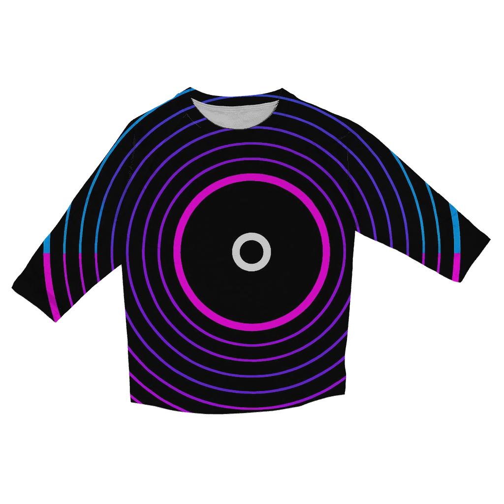 Laserdisc Spectrum Rings fashion 3/4 sleeve shirts