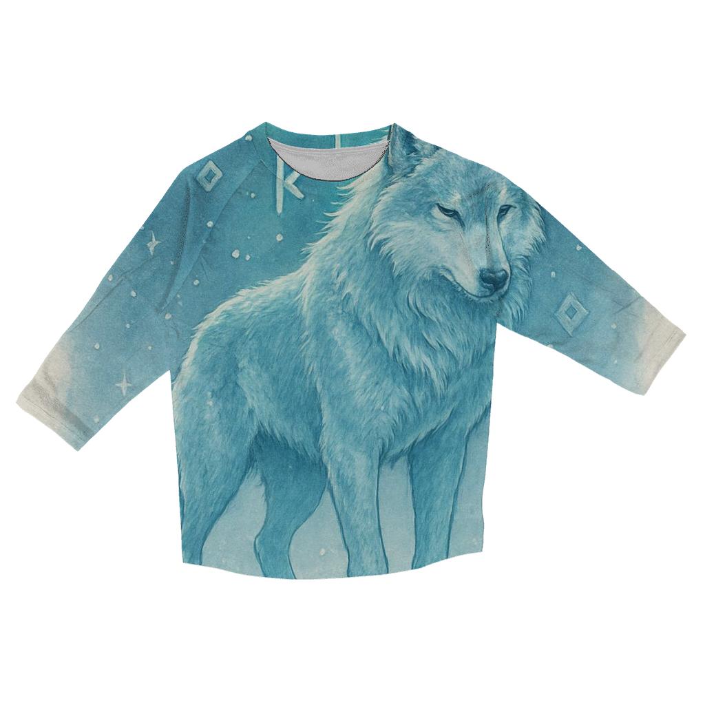 Aurora Runestone Sentinel Wolf personalized 3/4 sleeve tees