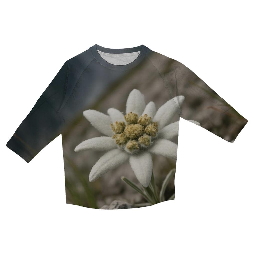 High Altitude Edelweiss Among Limestone Scree cotton quarter sleeve shirts