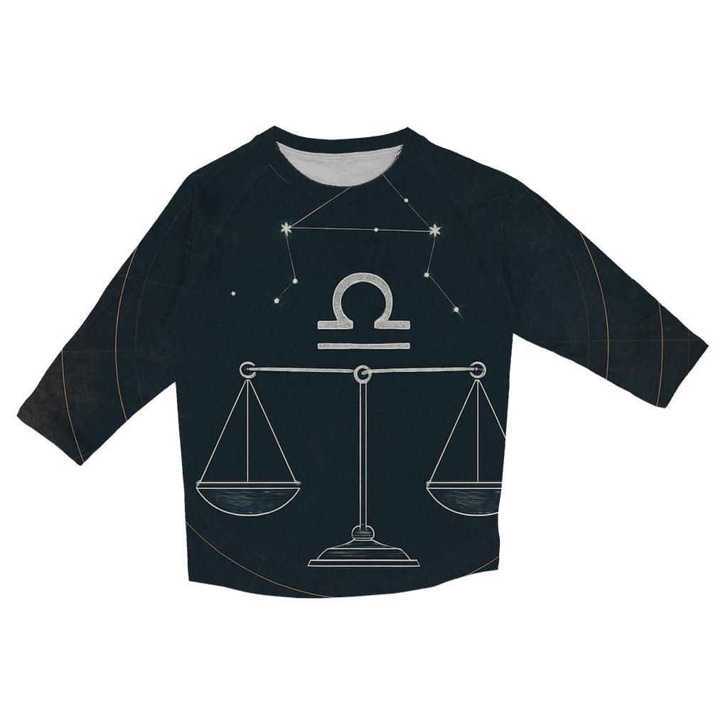 Libra Equinox Scales Star Chart personalized 3/4 sleeve tees