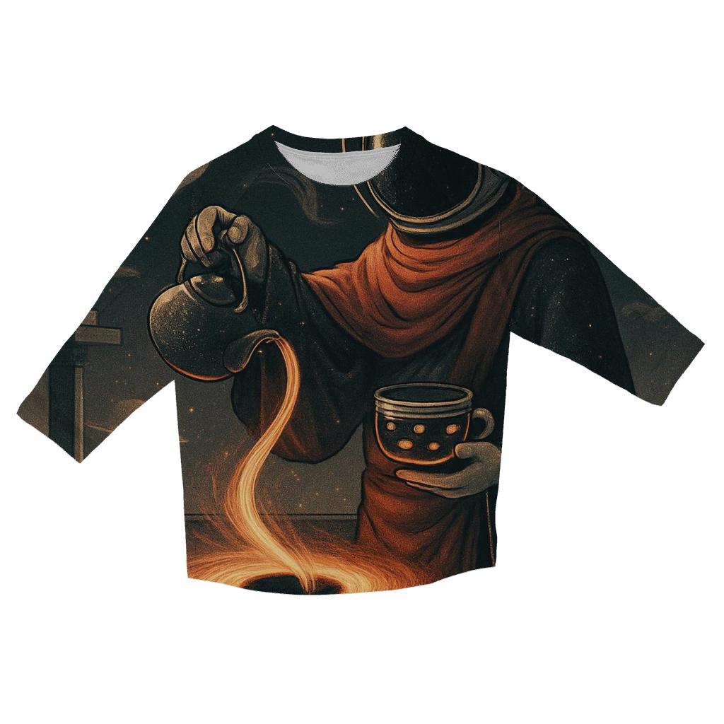 Black Hole Tea Ceremony designer 3/4 sleeve blouses