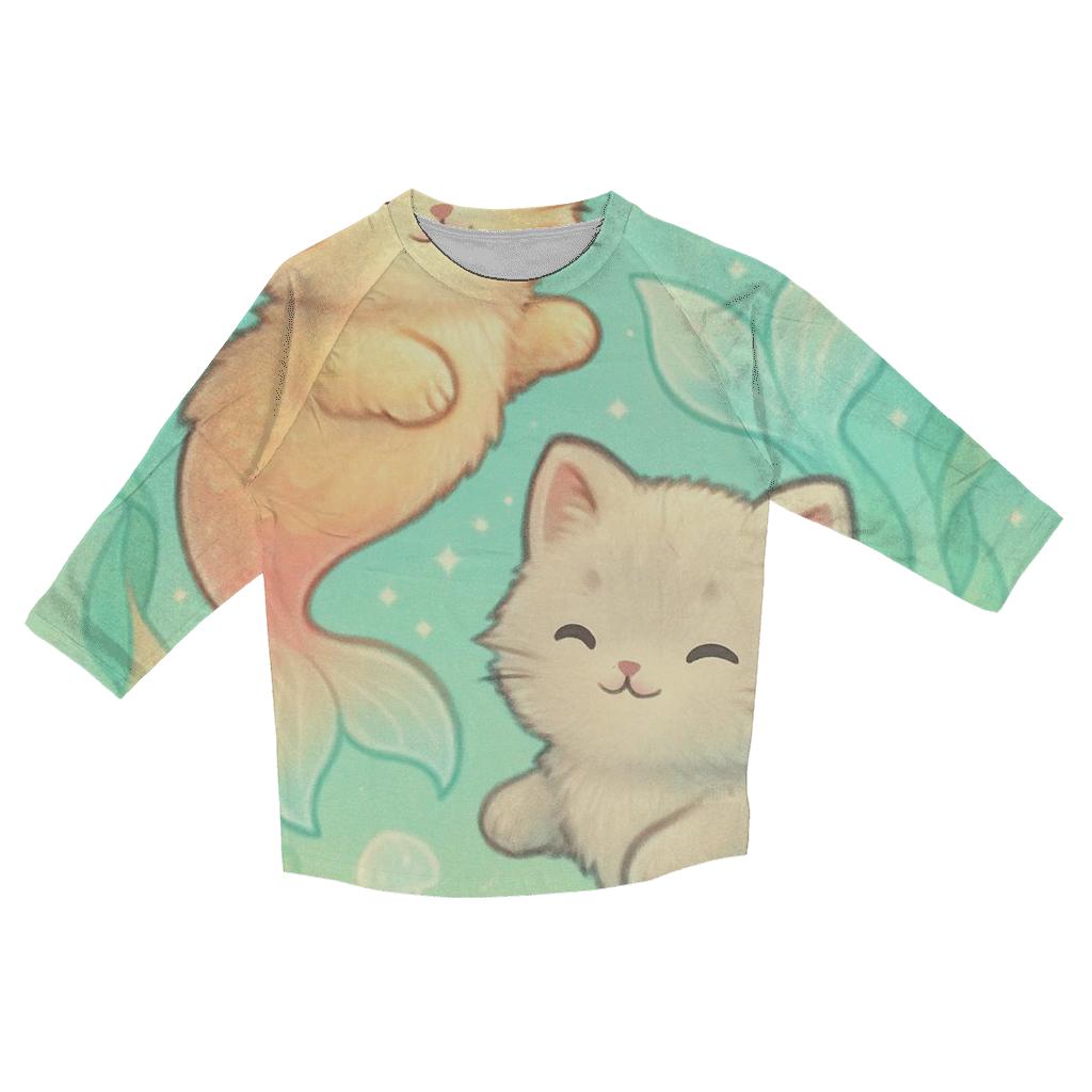 Crystal Reef Dream Purrmaids custom 3/4 sleeve shirts